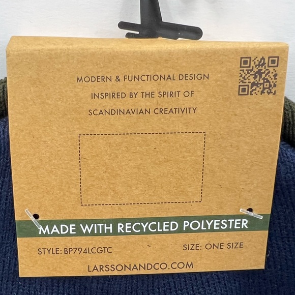 LARSSON & CO SPIRIT OF SCANDINAVIA, BEANIE SET, OLIVE GREEN & NAVY BLUE,ONE SIZE - Picture 12 of 14